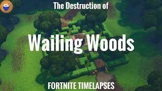 The Destruction of Wailing Woods  Fortnite Timelapse 1 [upl. by Ynffit]