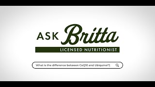 The Difference Between CoQ10 and Ubiquinol ft Britta Sather [upl. by Ellerret594]