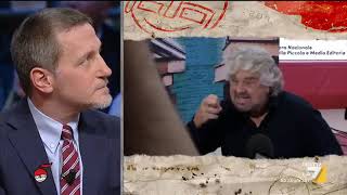 Beppe Grillo ai giornalisti Non parlo con gli estranei dentro siete malvagi Le vostre [upl. by Novoj]