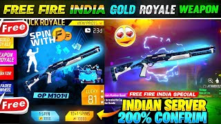 Free fire india Gold Royal [upl. by Eyllek]