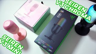 Razer Seiren V3 Chroma amp V3 Mini  Des bons micros pour streamer [upl. by Cchaddie]