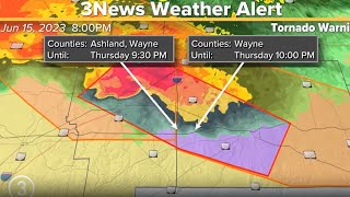 WATCH LIVE Tornado warning issued for Ashland and Wayne counties [upl. by Airat]