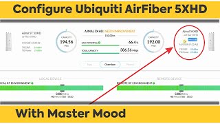 How To Configure Ubiquiti AirFiber 5XHD With Master Mood Step By Step [upl. by Asirehc]