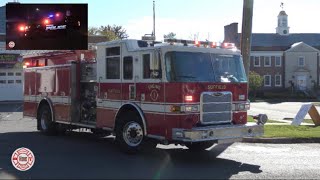 Suffield Fire Department Engine 1 responding to a HazMat  Multiple Suffield PD amp Enfield Paramedic [upl. by Prosperus]