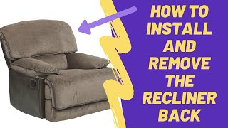 How To Repair Your Recliner Removing and Replacing Your Recliner Back [upl. by Abrahams]