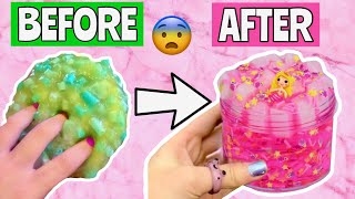 FIXING MY OLDEST 3 YEAR OLD SLIMES 😱🤢 DIY Slime Makeover Challenge  How to Make Slime Satisfying [upl. by Elyse]