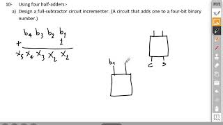 Arabic Design a fullsubtractor circuit incrementer using 4 halfadders [upl. by Enerod]