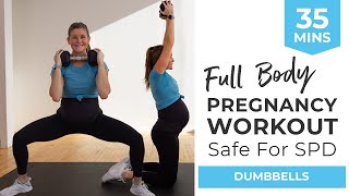 30Minute Full Body Pregnancy Workout Safe for Sciatica and SPD [upl. by Annahtur]