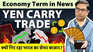 Economy Yen Carry Trade  Sharemarket Collapse  Arbitrage Terms in News for UPSC TheMrunalPatel [upl. by Willcox]