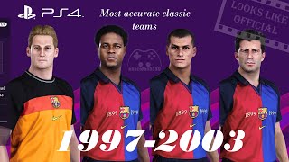 classic Barcelona 19972003 pes 2020 PS4 [upl. by Nyl]