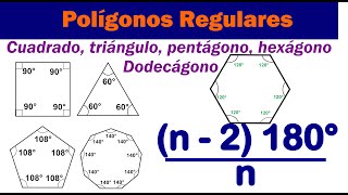 Polígonos RegularesCaracteristicasDescubre como aplicar la formula para hallar ángulos interiores [upl. by Nnylrefinnej]