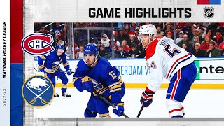 Canadiens  Sabres 327  NHL Highlights 2023 [upl. by Llorrac]