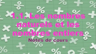 11 Les nombres naturels et les nombres entiers [upl. by Aniretak976]