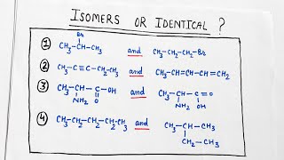 Important question on Isomers vs Identical molecules neet iitjee isomerism chemistry [upl. by Nalepka121]