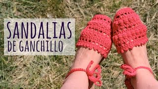 Tutorial Sandalias Fácil y Rápido Ganchillo  Crochet [upl. by Forkey]