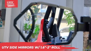 Details of UTV Side Mirrors w 16quot2quot Roll  Kemimoto [upl. by Adiehsar]