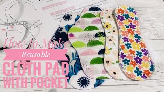 Reusable cloth pad tutorial  Make your own cloth pad with pocket to insert additional liners [upl. by Levey247]