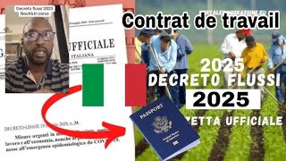 Visa Décret Flussi 2025 en Italie préinscription et les dossiers en wolof [upl. by Refotsirhc]