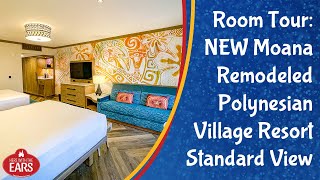 NEW Disneys Polynesian Resort Moana Themed Remodeled Room Tour  Standard View [upl. by Zil725]