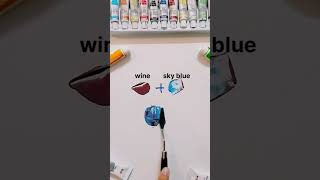 How to make Bright Red amp Aegean colors from scratchcolormixing paintmixing satisfying [upl. by Ontine787]