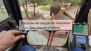 EXCAVADORA CARGANDO VOLQUETAS 👷🚀 TECNICAS DE CARGUE DE VOLQUETAS [upl. by Raval]