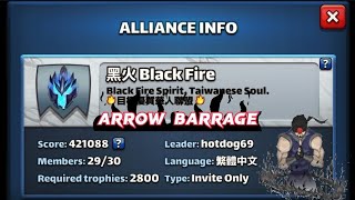 Empires and Puzzles  ARROW BARRAGE  War Hits vs Black Fire  Wojna z Black Fire [upl. by Thera]