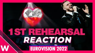 Poland First Rehearsal Ochman quotRiverquot  Eurovision 2022 Reaction [upl. by Bunny772]