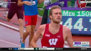 Oliver Hoare Wins 1500m NCAA Championship [upl. by Rohpotsirhc605]