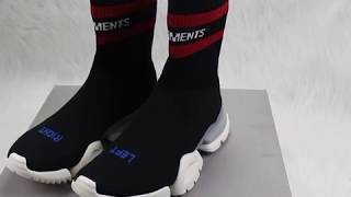 Vetements x Reebok Sock Runner on Feet and In Depth Review [upl. by Reyotal]