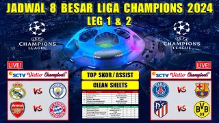 Jadwal 8 Besar Liga Champions 2024 Leg 1  REAL MADRID vs MAN CITY  PSG vs BARCELONA  UCL 2024 [upl. by Grishilda]