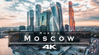 Moscow Russia 🇷🇺  by drone 4K [upl. by Jenkel]