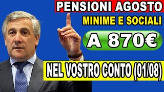 GRANDE NOTIZIA 0108 Aumenti delle Pensioni Minime Confermati per Agosto  Scopri i Dettagli [upl. by Revorg429]