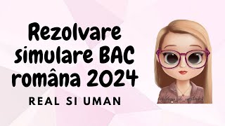 REZOLVARE SIMULARE ROMANA 2024  REAL SI UMAN [upl. by Nayb]