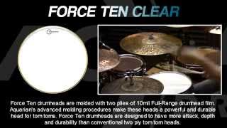 Aquarian Heads  Force 10 Clear Drumheads [upl. by Namref]