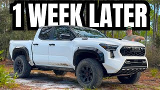 Pros amp Cons Of Having A 2024 Tacoma TRD Pro For One Week [upl. by Eiralam]