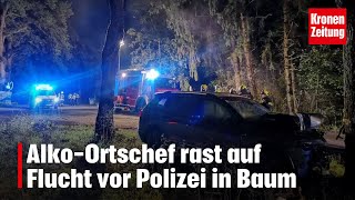 AlkoOrtschef rast auf Flucht vor Polizei in Baum  kronetv NEWS [upl. by Caruso]