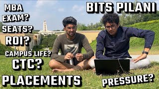 MBA in BITS PILANI full reviewPlacements average CTC ROI Campus life bits engineering life [upl. by Maryly]