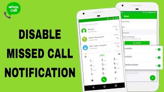 How To Disable Missed Call Notification On Whoscall App [upl. by Shuping325]