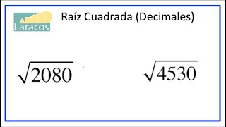 Calcular Raiz Cuadrada con Decimales [upl. by Ingemar]