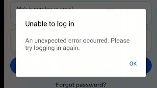 An Unexpected Error Occurred Facebook [upl. by Enahpets]