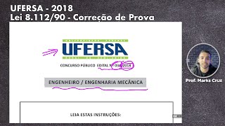 Resolução de questões da Lei 811290  UFERSA 2018 [upl. by Grinnell]