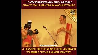 US Congresswoman Tulsi Gabbard Chants Maha Mantra in Washington DC [upl. by Attolrac]