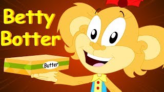 Betty Botter  Nursery Rhymes  Kids Songs For Childrens Monkey Rhymes Video For Kids And Babies [upl. by Weldon]