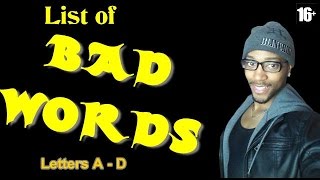 List of bad words in English A  D [upl. by Atla]