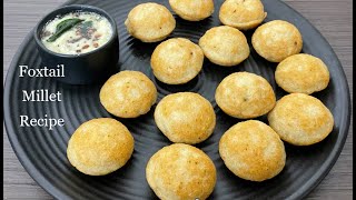 Foxtail Millet Recipe  Millet Appam Recipe  Millet Appam Without Rice  Millet Appe  Appam [upl. by Ydnagrub]