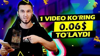 Telefonda video korib pul ishlash  Internetda sarmoyasiz pul ishalash [upl. by Thetisa750]