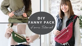 DIY Fanny Pack Featuring the Ferris Pattern Tutorial [upl. by Enelhtak]