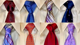 8 Different ways to Tie a Tie  Tietorial [upl. by Leanne]