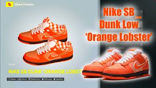 NBA 2K25 Shoe Creator  Nike SB Dunk Low Orange Lobster [upl. by Acilgna761]