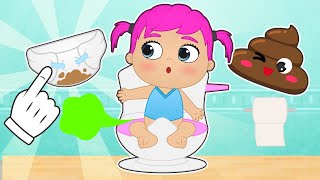 BABIES ALEX AND LILY 💩👶 Learn how to poo at bathroom [upl. by Arlen]